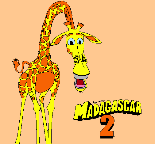 Dibujo Madagascar 2 Melman pintado por facunfo