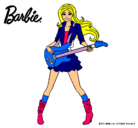 Dibujo Barbie guitarrista pintado por borjatquiero