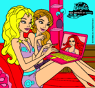 Dibujo Barbie chateando pintado por yulisa09