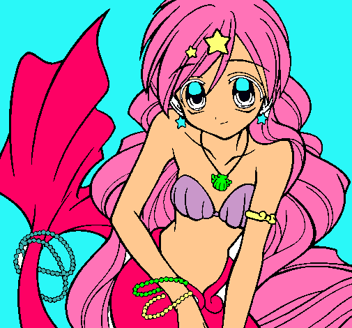 Dibujo Sirena pintado por dragon2012