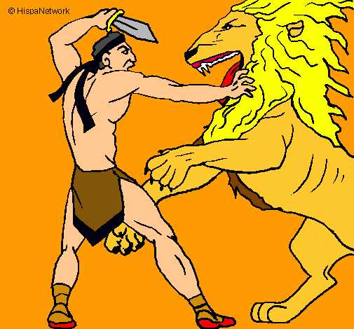 Gladiador contra león