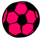 Dibujo Pelota de fútbol pintado por rosada