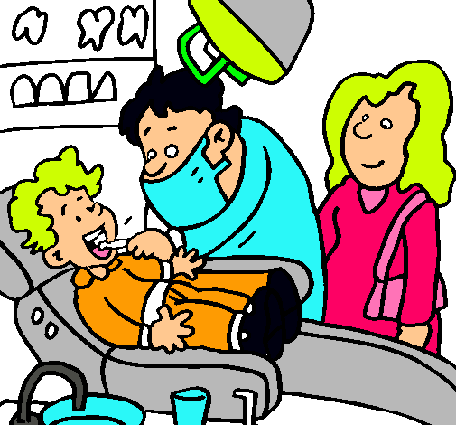 Dibujo Niño en el dentista pintado por dianaeliza
