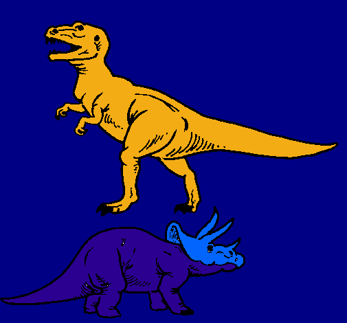 Triceratops y tiranosaurios rex