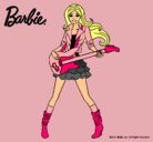 Dibujo Barbie guitarrista pintado por sofi007