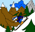 Dibujo Esquiador pintado por luuu