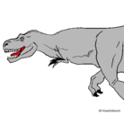 Dibujo Tiranosaurio rex pintado por bakugan