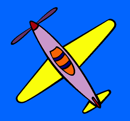Dibujo Avión III pintado por manute