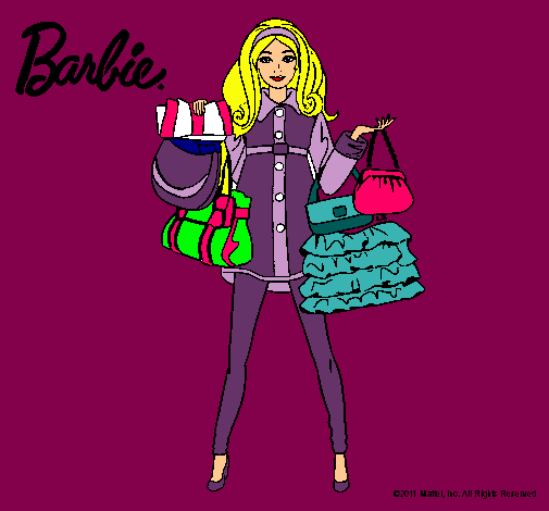 Dibujo Barbie de compras pintado por dianaeliza