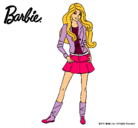 Dibujo Barbie juvenil pintado por caniche