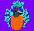 Dibujo Escudo de armas y casco pintado por jumba
