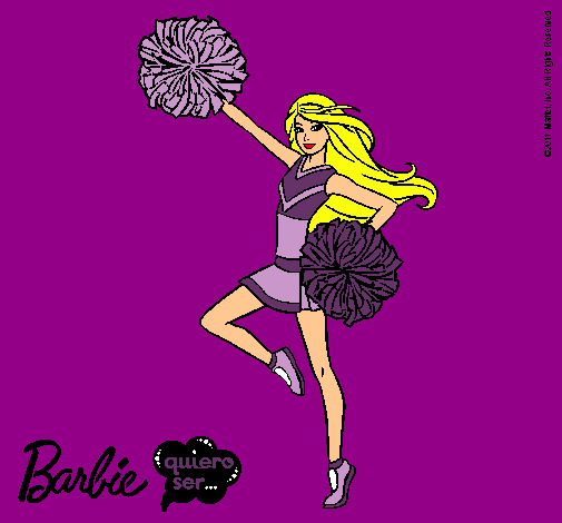 Dibujo Barbie animadora pintado por dianaeliza
