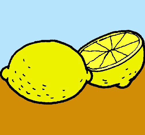 Dibujo limón pintado por mrsoloella