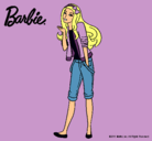 Dibujo Barbie con look casual pintado por sofi007