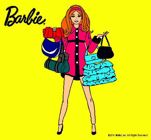 Dibujo Barbie de compras pintado por briseidy