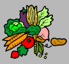 Dibujo verduras pintado por mrsoloella