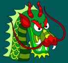 Dibujo Cabeza de dragón pintado por yuki 
