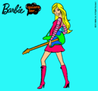 Dibujo Barbie la rockera pintado por luleta