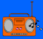 Dibujo Radio cassette 2 pintado por walter