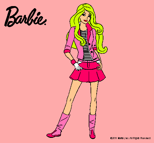 Dibujo Barbie juvenil pintado por dianaeliza