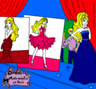 Dibujo Barbie, desfilando por la pasarela pintado por adylenne