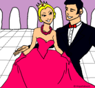 Dibujo Princesa y príncipe en el baile pintado por gilbeliz