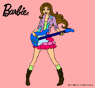 Dibujo Barbie guitarrista pintado por Blancagua