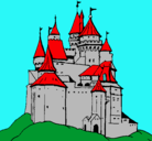 Dibujo Castillo medieval pintado por manute