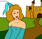 Dibujo Princesa y castillo pintado por 5gyt5