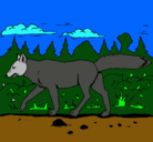 Dibujo Coyote pintado por dewey