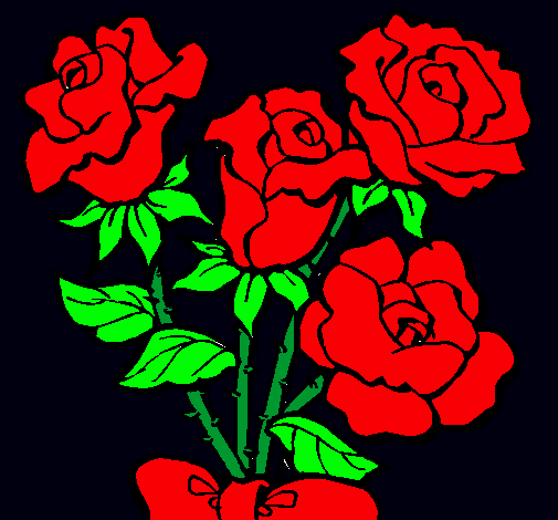 Dibujo Ramo de rosas pintado por Aalejandra