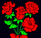Dibujo Ramo de rosas pintado por Aalejandra