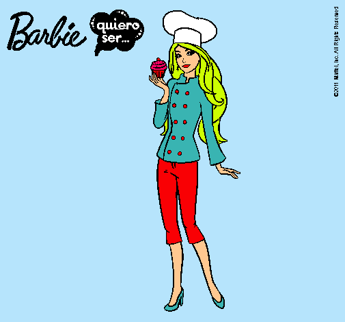 Dibujo Barbie de chef pintado por dianaeliza