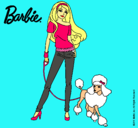 Dibujo Barbie con look moderno pintado por eymycita