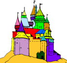 Dibujo Castillo medieval pintado por alezandra