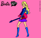 Dibujo Barbie la rockera pintado por ANALUZ