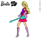 Dibujo Barbie la rockera pintado por duglas