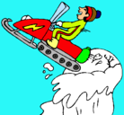 Dibujo Salto con moto de nieve pintado por dragon2012