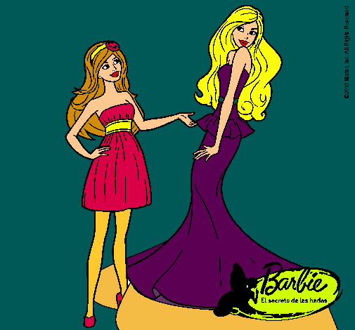Dibujo Barbie estrena vestido pintado por ACsevilla