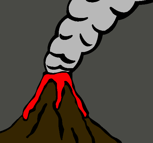 Dibujo Volcán pintado por Carnebarbara