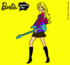 Dibujo Barbie la rockera pintado por MOXA