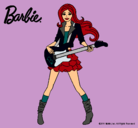 Dibujo Barbie guitarrista pintado por chiccilove