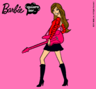 Dibujo Barbie la rockera pintado por patote