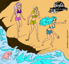 Dibujo Barbie y sus amigas en la playa pintado por stephannia