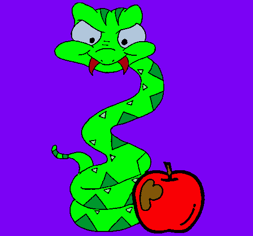 Serpiente y manzana