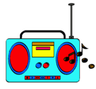 Dibujo Radio cassette 2 pintado por jean