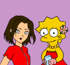 Dibujo Sakura y Lisa pintado por staziita