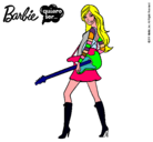 Dibujo Barbie la rockera pintado por victory