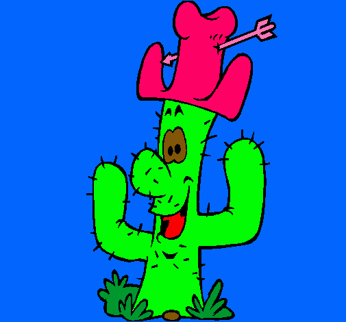 Cactus con sombrero