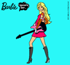 Dibujo Barbie la rockera pintado por yuridia